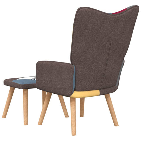 vidaXL Relaxsessel mit Hocker Patchwork Stoff