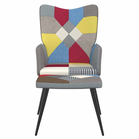 vidaXL Relaxsessel mit Hocker Patchwork Stoff