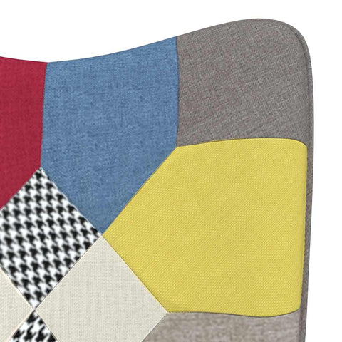 vidaXL Relaxsessel mit Hocker Patchwork Stoff