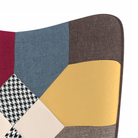 vidaXL Relaxsessel mit Hocker Patchwork Stoff