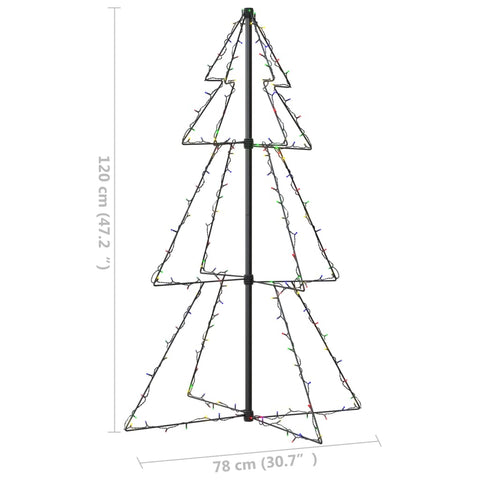 Weihnachtsbaum in Kegelform 160 LEDs Indoor & Outdoor 78x120 cm