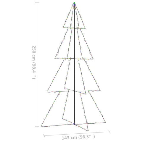 Weihnachtsbaum in Kegelform 360 LEDs Indoor Outdoor 143x250 cm