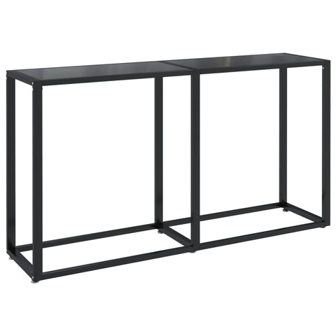 vidaXL Konsolentisch Schwarz 140x35x75,5 cm Hartglas