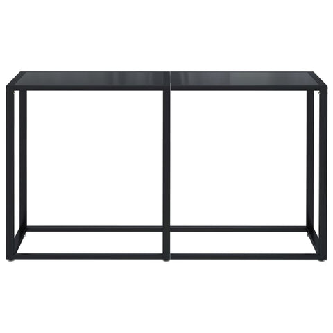 vidaXL Konsolentisch Schwarz 140x35x75,5 cm Hartglas