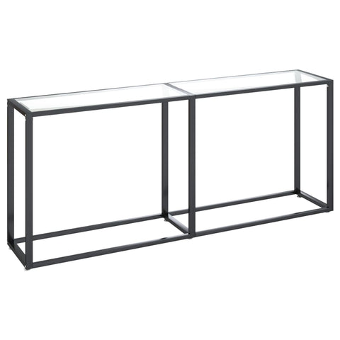 vidaXL Konsolentisch Transparent 180x35x75,5 cm Hartglas