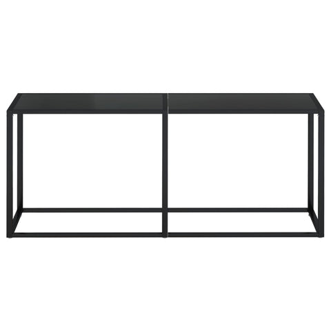 vidaXL Konsolentisch Schwarz 180x35x75,5 cm Hartglas