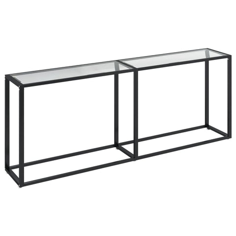 vidaXL Konsolentisch Transparent 200x35x75,5 cm Hartglas