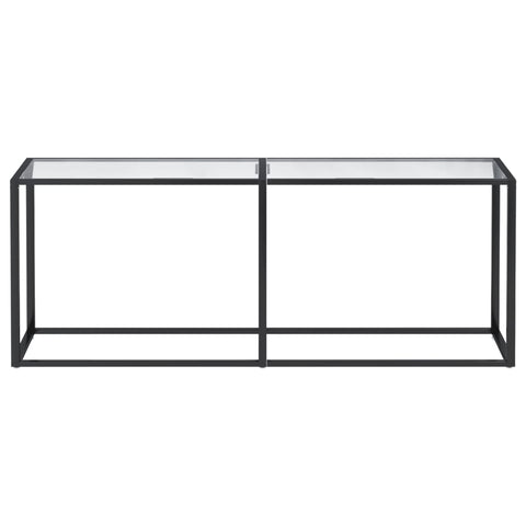 vidaXL Konsolentisch Transparent 200x35x75,5 cm Hartglas