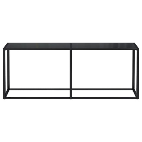 vidaXL Konsolentisch Schwarz 200x35x75,5 cm Hartglas