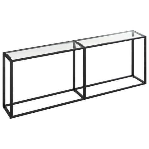 vidaXL Konsolentisch Transparent 220x35x75,5 cm Hartglas