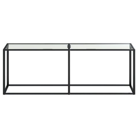 vidaXL Konsolentisch Transparent 220x35x75,5 cm Hartglas