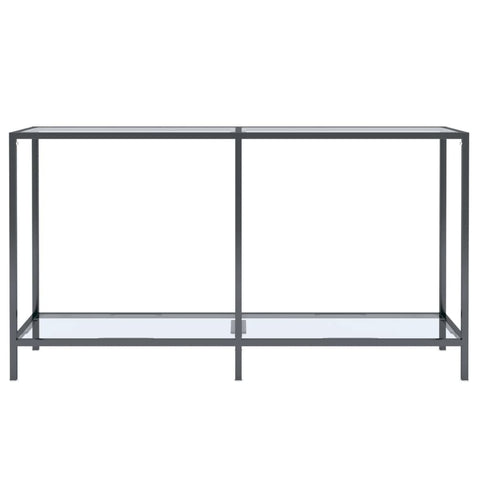 vidaXL Konsolentisch Transparent 140x35x75,5 cm Hartglas