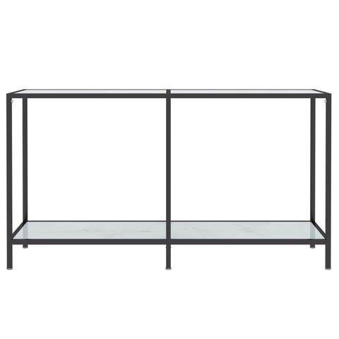 vidaXL Konsolentisch Weiß 140x35x75,5 cm Hartglas