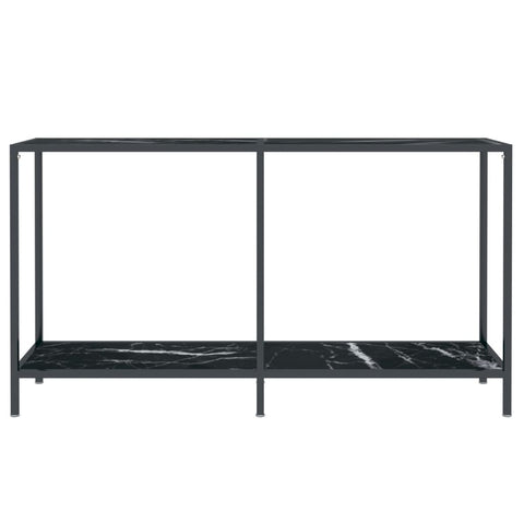 vidaXL Konsolentisch Schwarz 140x35x75,5 cm Hartglas