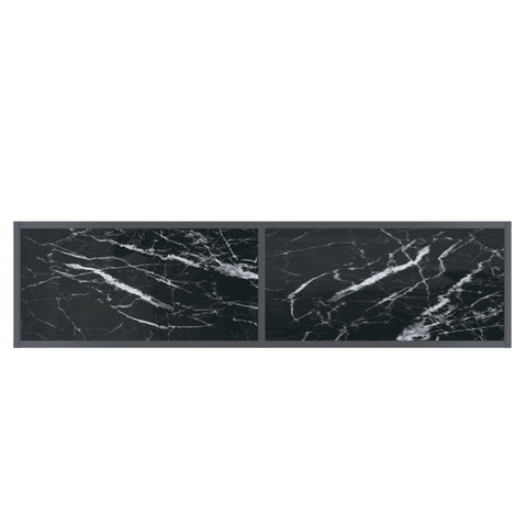 vidaXL Konsolentisch Schwarz 140x35x75,5 cm Hartglas