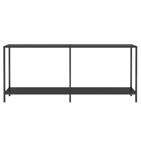 vidaXL Konsolentisch Schwarz 180x35x75,5 cm Hartglas