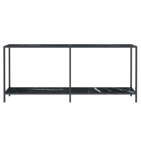 vidaXL Konsolentisch Schwarz 180x35x75,5 cm Hartglas