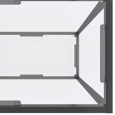 vidaXL Konsolentisch Transparent 200x35x75,5 cm Hartglas