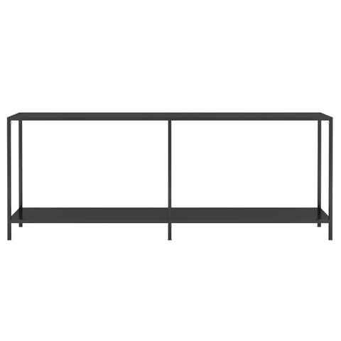 vidaXL Konsolentisch Schwarz 200x35x75,5 cm Hartglas