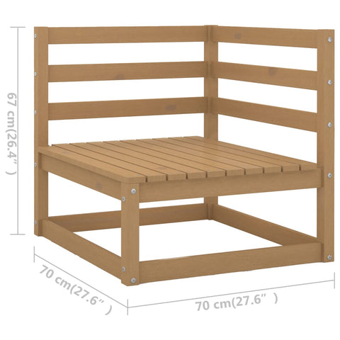 10-tlg. Garten-Lounge-Set Massivholz Kiefer