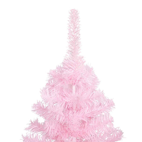 Künstlicher Weihnachtsbaum mit Beleuchtung & Kugeln Rosa 210cm