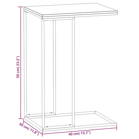 vidaXL Beistelltisch Schwarz 40x30x59 cm Holzwerkstoff