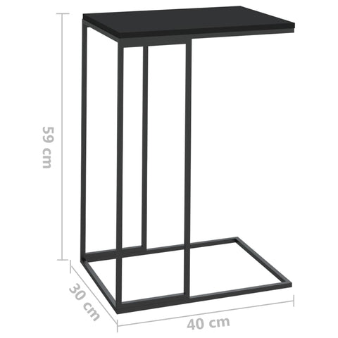 vidaXL Beistelltisch Schwarz 40x30x59 cm Holzwerkstoff