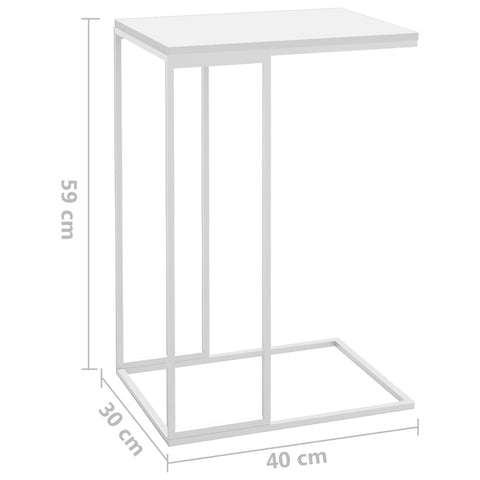 vidaXL Beistelltisch Weiß 40x30x59 cm Holzwerkstoff