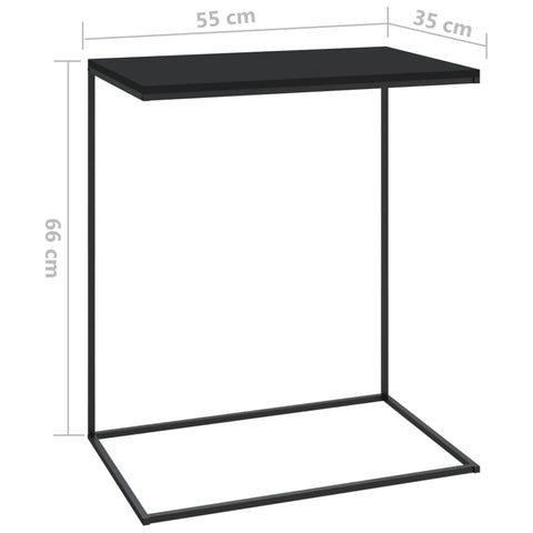 vidaXL Beistelltisch Schwarz 55x35x66 cm Holzwerkstoff