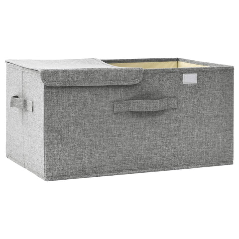 Aufbewahrungsbox Stoff 50x30x25 cm Grau