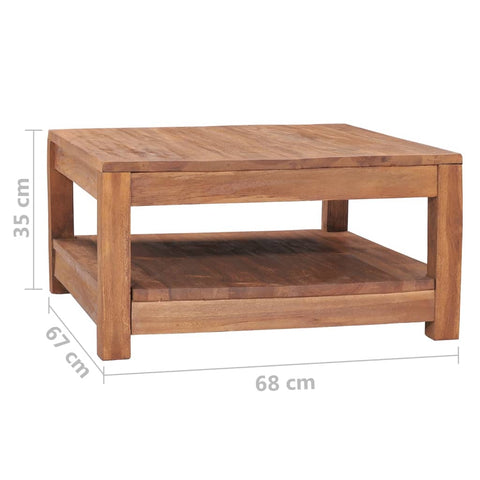 vidaXL Couchtisch 68x67x35 cm Massivholz Teak