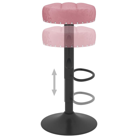 vidaXL Barhocker 2 Stk. Rosa Samt