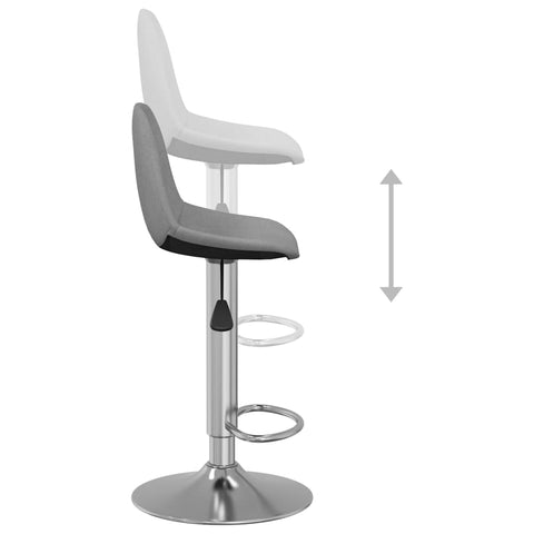 vidaXL Barhocker 2 Stk. Grau Stoff