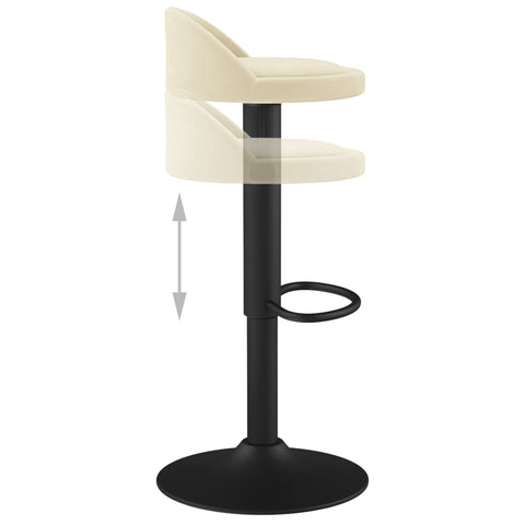 vidaXL Barhocker 2 Stk. Creme Samt