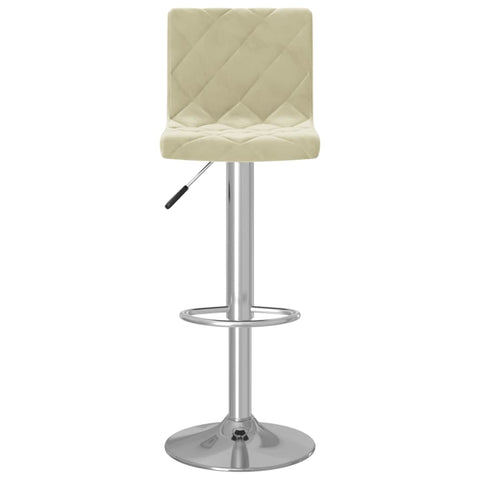 vidaXL Barhocker 2 Stk. Creme Samt