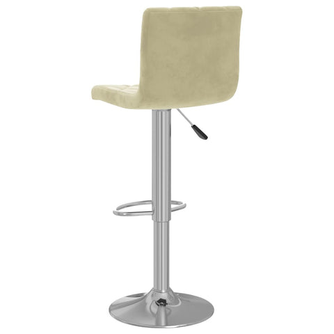 vidaXL Barhocker 2 Stk. Creme Samt