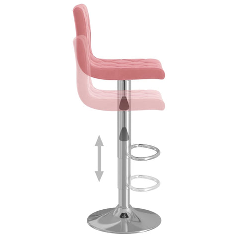 vidaXL Barhocker 2 Stk. Rosa Samt