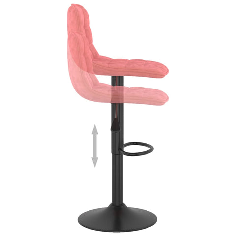 vidaXL Barhocker 2 Stk. Rosa Samt