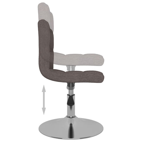 vidaXL Drehbarer Barhocker Taupe Stoff