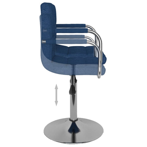 vidaXL Barhocker Blau Stoff