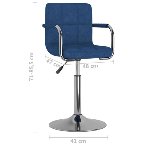 vidaXL Barhocker Blau Stoff