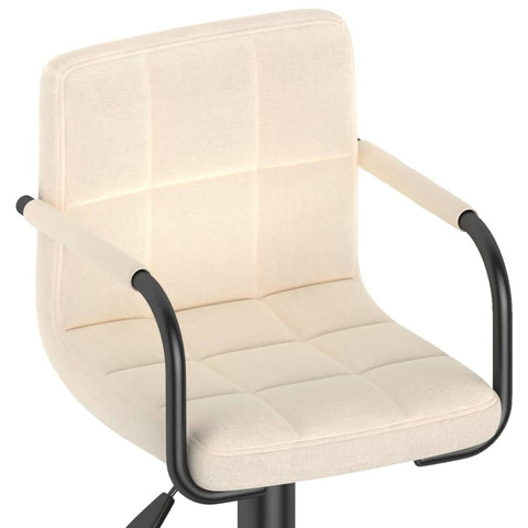 vidaXL Barhocker 2 Stk. Creme Stoff