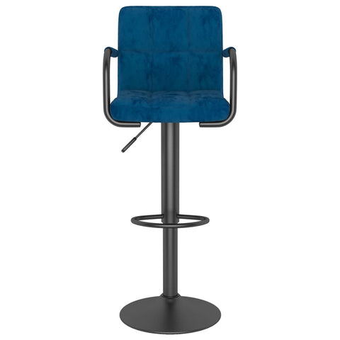 vidaXL Barhocker 2 Stk. Blau Samt