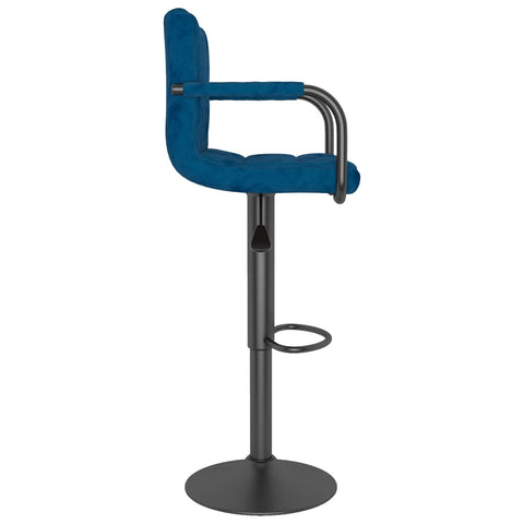 vidaXL Barhocker 2 Stk. Blau Samt