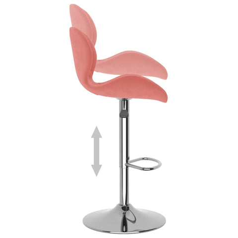 vidaXL Barhocker 2 Stk. Rosa Samt