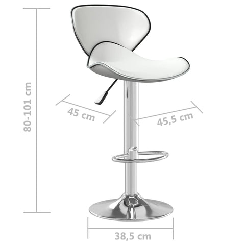 vidaXL Barhocker Weiß Kunstleder