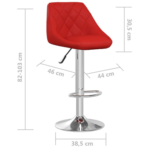 vidaXL Barhocker 2 Stk. Weinrot Kunstleder