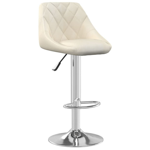 vidaXL Barhocker 2 Stk. Creme Samt