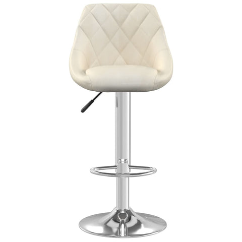 vidaXL Barhocker 2 Stk. Creme Samt