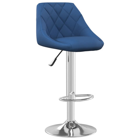 vidaXL Barhocker 2 Stk. Blau Samt